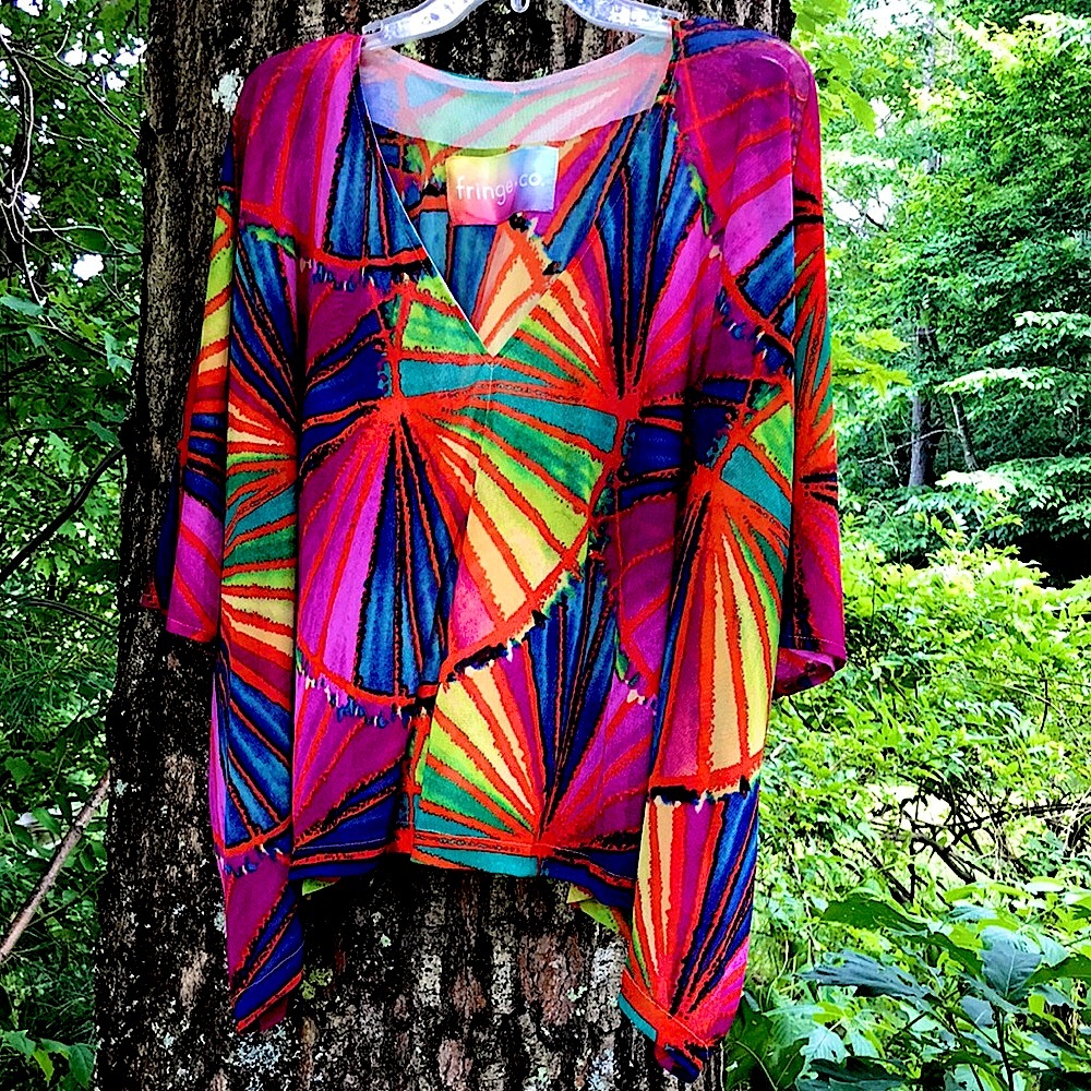 Multicolored Mesh Blouse